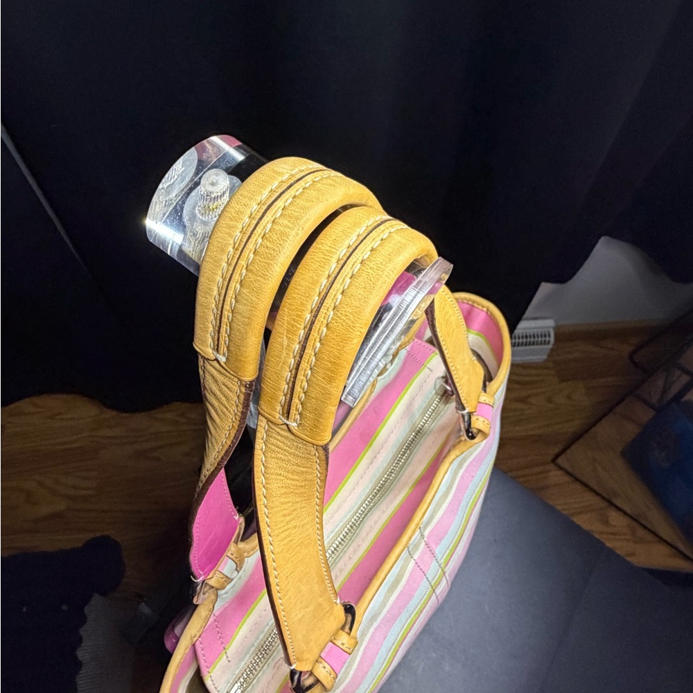 Coach Striped Pink SoHo Hampton Bag - Picture 3 of 6